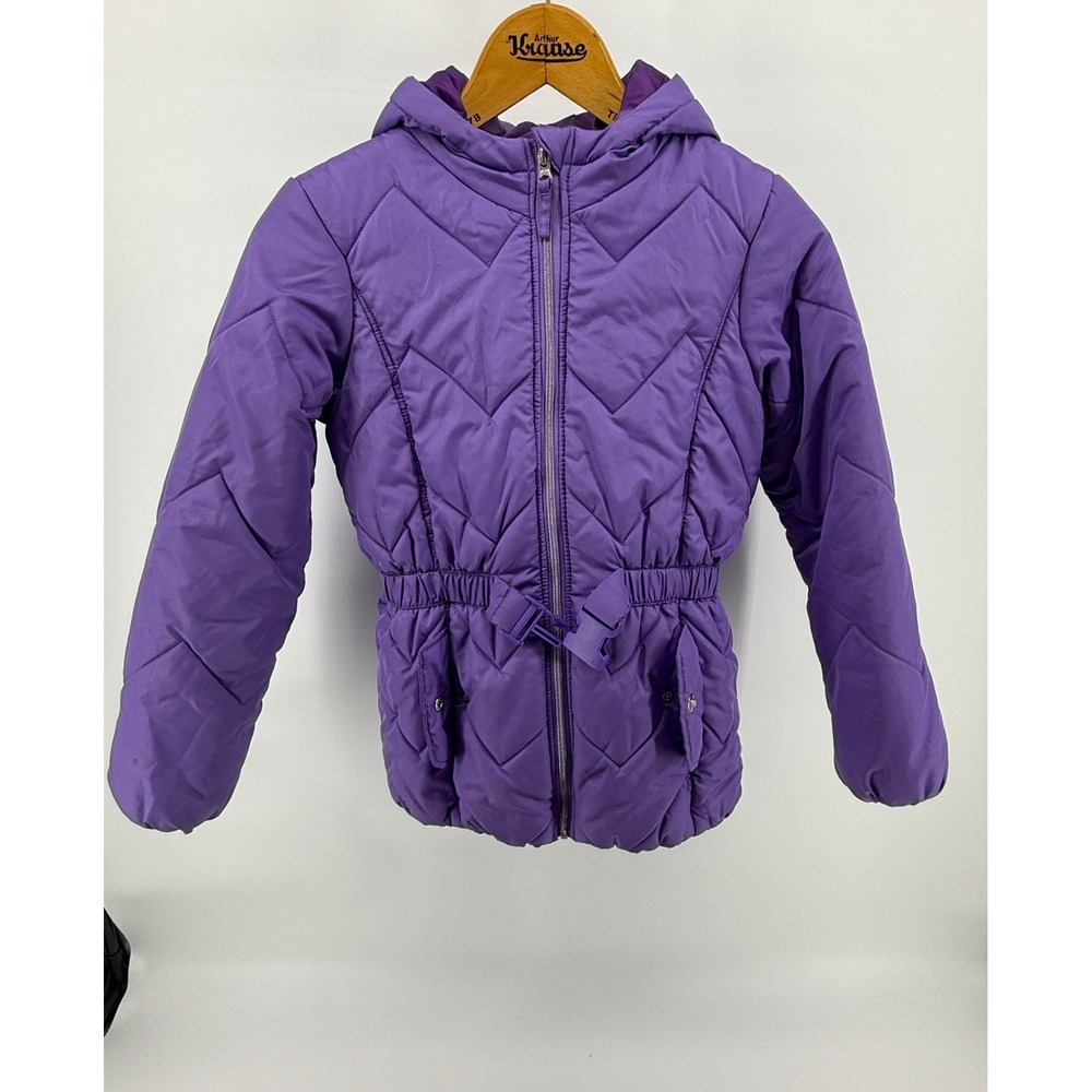 R 1881 by S.Rothschild Girls Purple Puffer Jacket Coat Hooded kids XL‎ (16)